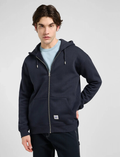 Lee Jeans Ww Full Zip Hoodie - Navy - S