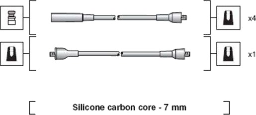 MAGNETI MARELLI 941318111018 Tennplugg kabelsett
