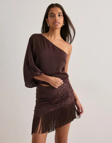 Nelly   Brun   Scarf Lace Skirt