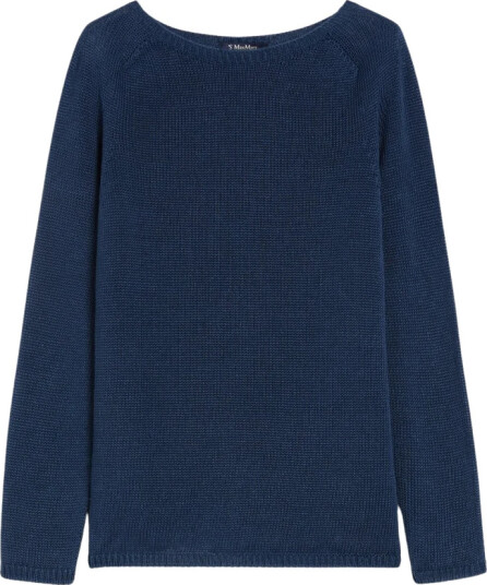 Max Mara Dame Strikkevarer Blå L, Max Mara Dame Strikkevarer Blå L,