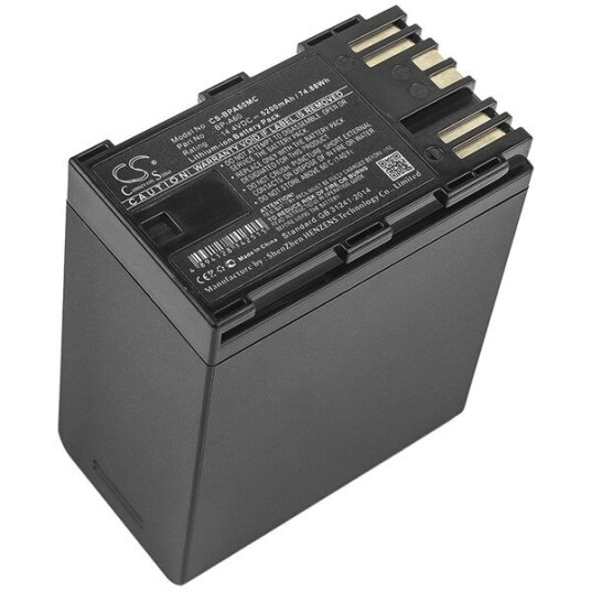 Canon XF705 batteri (5200 mAh 14.4 V, Sort) Canon XF705 batteri (5200 mAh 14.4 V, Sort)