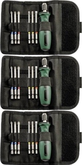 Metabo 626723000-3 Bitssett 7 Deler Kryss Pozidriv/Phillips, Innvendig Sekskant (Tx), Inkl. Bit-Holder/Skrutrekker