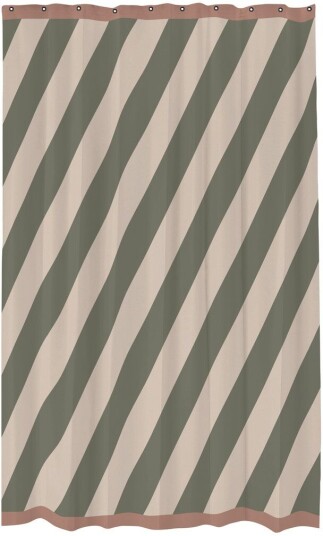 Mette Ditmer Diagonal dusjforheng 150x200 cm Dark olive