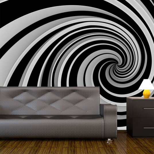 Fototapet Black And White Swirl 200x154 - Artgeist sp. z o. o.
