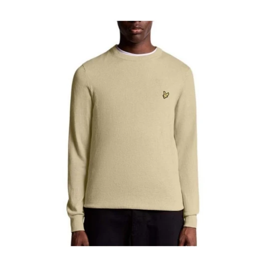 Lyle & Scott Cotton Merino Crew Neck Jumper - Beige - S