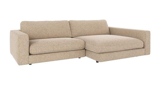 Rowico Home Duncan 3 seters sofa med sjeselong H Beige Bobby 2 258 x 150 x 78 cm Beige