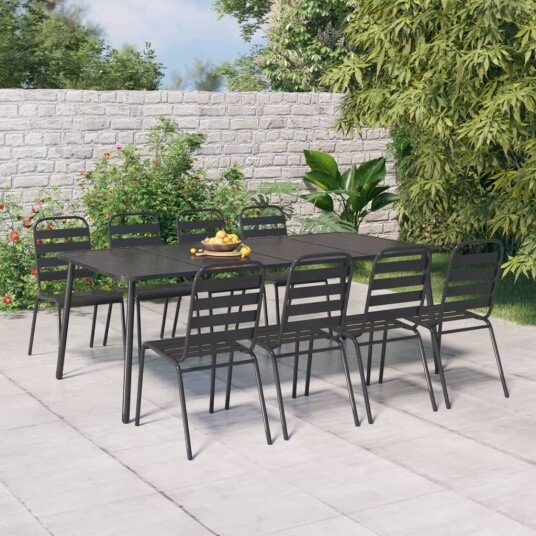 vidaXL Hagebord antrasitt 200x100x71 cm stål vidaXL Hagebord antrasitt 200x100x71 cm stål