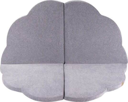 Meowbaby Foam Sammenleggbar Leketeppe Fløyel 160x160 Lysegrå Meowbaby Foam Sammenleggbar Leketeppe Fløyel 160x160 Lysegrå