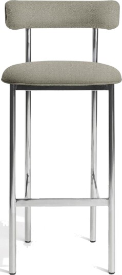Møbel Copenhagen Font Barstol 75 cm Vidar 222/Polert Stålunderstell