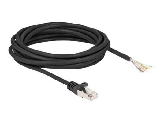 Delock - Nettverkskabel - Rj-50 (Hann) Til Uisolert Tråd - 5 M - S/Ftp - Uten Hindringer - Svart