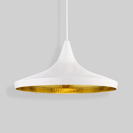 Tom Dixon Beat Wide LED hengelampe hvit Ø 36 cm Stue 16 Hvit