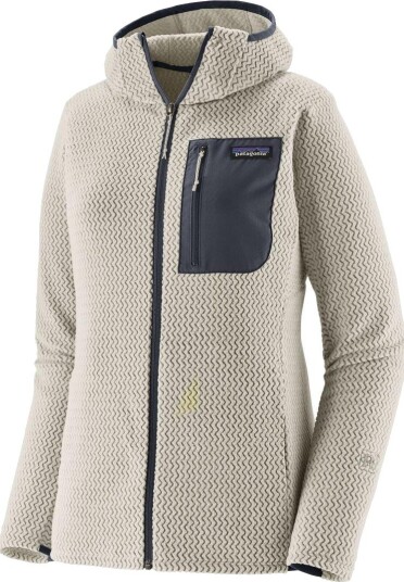 Patagonia Women"s R1 Air Fleece Full zip Hoody Birch White XS