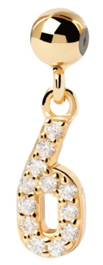 PDPAOLA Number 6 Anheng 18 kt. Gullbelagt sølv CH01-004-U - Dame - 925 sterling silver