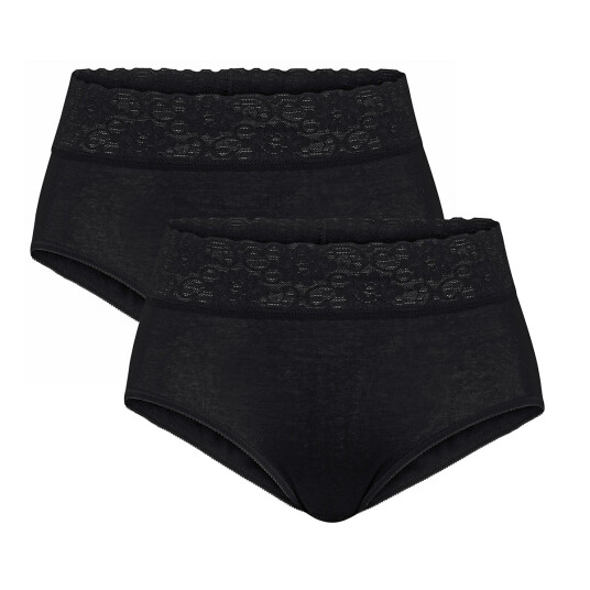 Calida - Maxitruser Lycra Spitze Panty 2-pakning - Svart