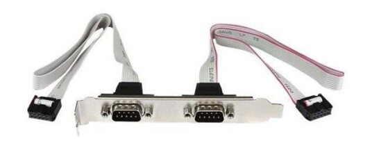 StarTech.com 2 Port 16in DB9 Serial Port Bracket to 10 Pin Header - seriell panel