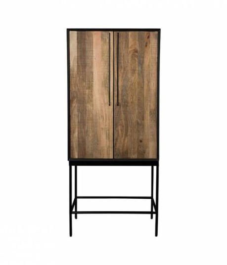 Dutchbone - Nairobi Vitrineskap H160 - Brun/Sort Unoliving