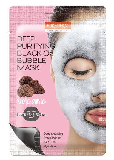 Purederm Deep Purifying Black O2 Bubble Mask "Volcanic" 20 g