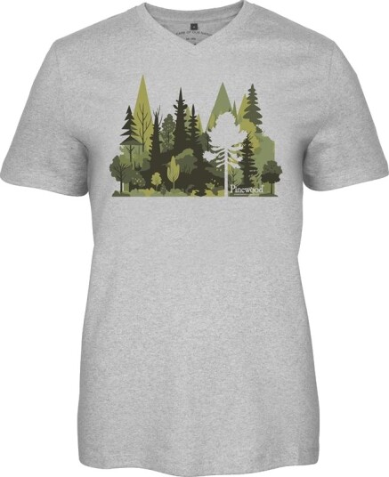 Pinewood Finnveden Recycled Outdoor T SHIRT W L.Grey Mel Forest