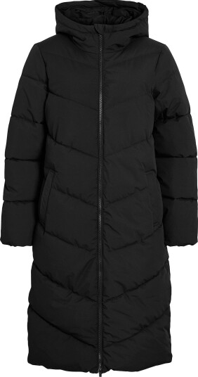 Vila Pufferjakke Vilavender L/S Long Puffer/Tb Svart Vila Pufferjakke Vilavender L/S Long Puffer/Tb Svart