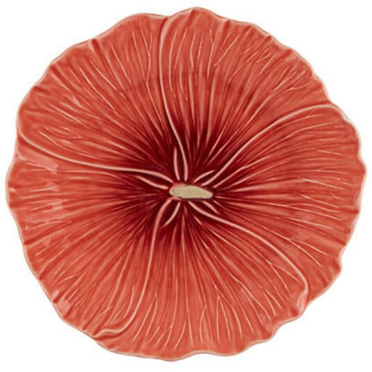 Bordallo Pinheiro Maria Flor Tallerken 22 cm Stokkrose Bordallo Pinheiro Maria Flor Tallerken 22 cm Stokkrose