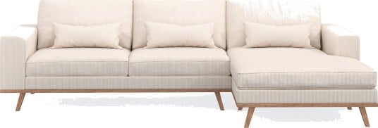 Copenhagen 4 seters Høyrevendt L formet Divansofa i Manchester Beige