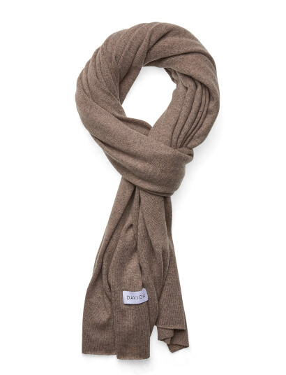 Davida Cashmere Big Classic Scarf Beige ONE SIZE Davida Cashmere Big Classic Scarf Beige ONE SIZE