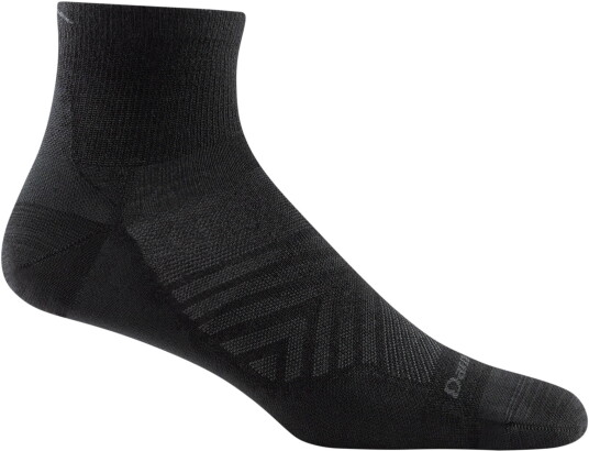 Darn Tough Men's Run Quarter Ultra-Lightweight Running Sock Black XL