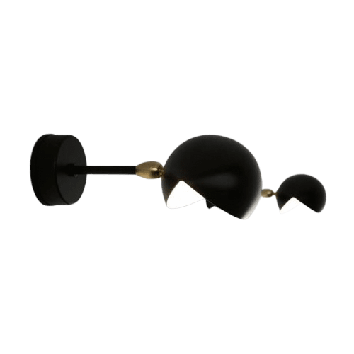 Serge Mouille Eye Vegglampe Liten Sort