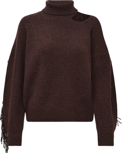 Dante6 Dante6 Siega Cut Out Fringe Sweater   ESPRESSO BROWN   XL