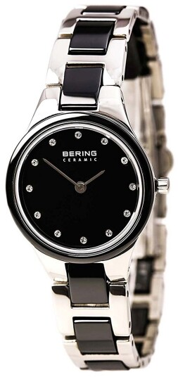 Bering Dameklokke 32327 742 Ceramic Sort/Stål Ø27 mm