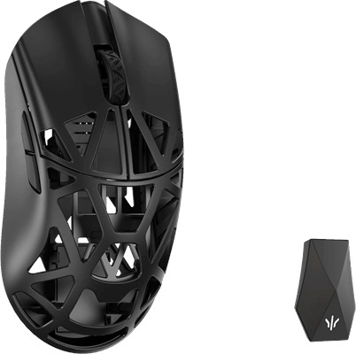 WLMouse Beast X Max Solid Side + Omron / Wireless 8K / Magnesium Gaming mus Optisk 5 Svart MAXHEI O SHIXIN