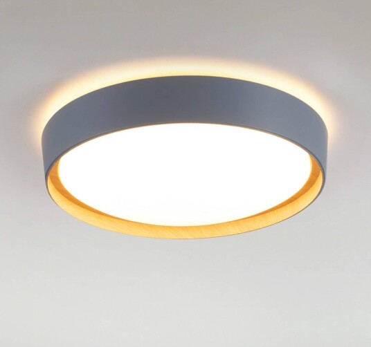 JUST LIGHT. GmbH LED-taklampe Emilia, dimbar, Aluminium / grå / sink, Stue / spisestue, Metall, Moderne