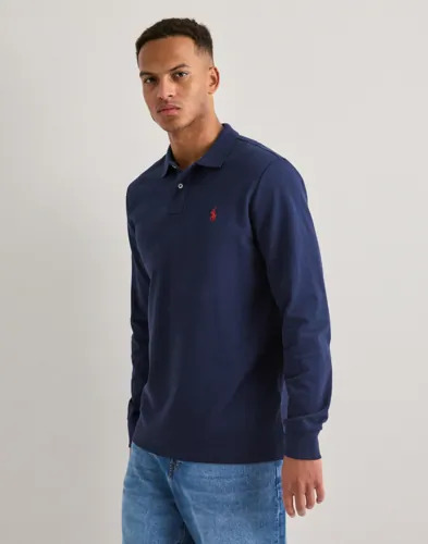 Polo Ralph Lauren LSKCCMSLM2 long Sleeve knit Langermet poloskjorte Blå