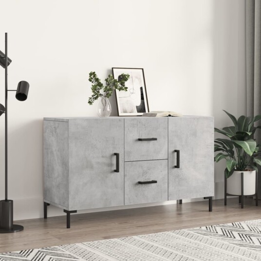 vidaXL Skjenk betonggrå 100x36x60 cm konstruert tre