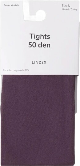 Lindex Matt Tights 50 Denier DARK DUSTY LILAC XXL
