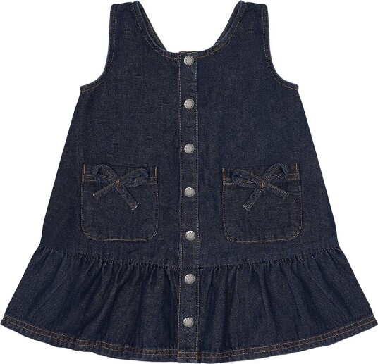 Hust and Claire Kjole   HCCaroline Denim   Dark Blue Denim   Hust and Claire   6 år (116)   Kjole Blå Marineblå