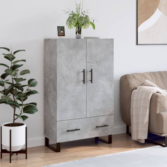vidaXL Highboard betonggrå 69,5x31x115 cm konstruert tre vidaXL Highboard betonggrå 69,5x31x115 cm konstruert tre