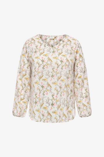 Only Carmakoma Bluse carVica Life L/S V neck Wvn Hvit