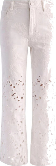 Alice + Olivia Dame Jeans Hvit W26,