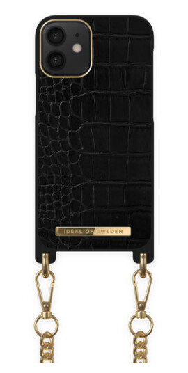 iDeal of Sweden Necklace Case Iphone 12 Mini Jet Black Croco