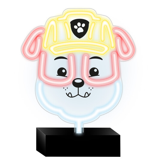 Paw Patrol Neon LED Bordlampe   Rubble