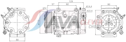 AC-kompressor AVA COOLING SYSTEMS PEAK442