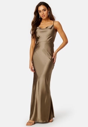 Bubbleroom Occasion Mercie Waterfall Gown Dark mole 34