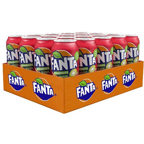 Fanta Strawberry & Kiwi 33cl x 20st helt flak Fanta Strawberry & Kiwi 33cl x 20st helt flak