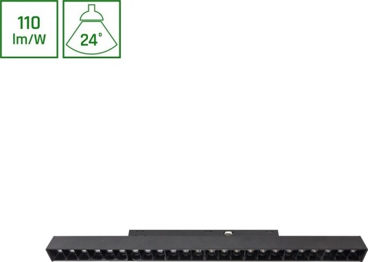 18W SHIFT BASIC GRID M skinnespot 48V 115lm/W 33cm varm hvit IP20 Dimbar : Ikke dimbar Kulør : Varm