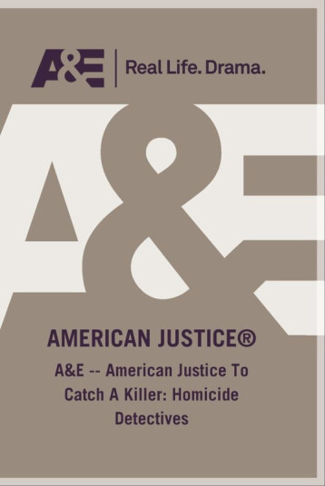 American Justice To Catch A Killer Homicide DVD