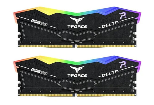 Team Group T-Force Delta RGB DDR5-6000 - 64GB - CL38 - Dual Channel (2 pcs) - AMD EXPO & Intel XMP - Svart med RGB