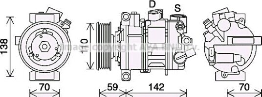 AC kompressor PRASCO VNAK401 AC kompressor PRASCO VNAK401