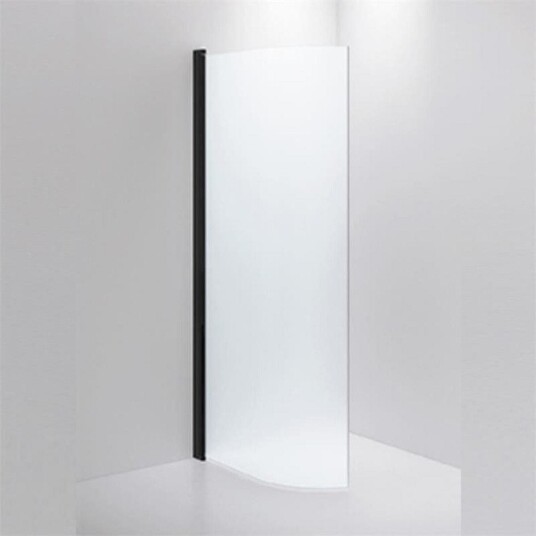 INR Iconic Nordic Rooms Dusjvegg Linc Josephine B78 og B88cm Svart Matt / 88cm Frostet Glass