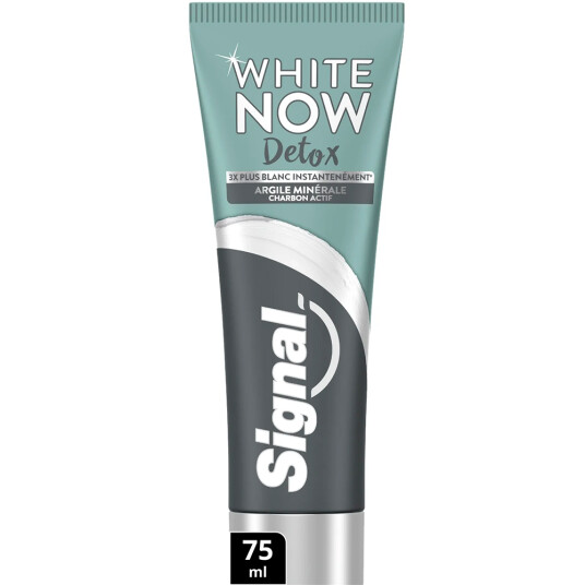 Charcoal tannkrem SIGNAL White Now Detox 75 Whitening
